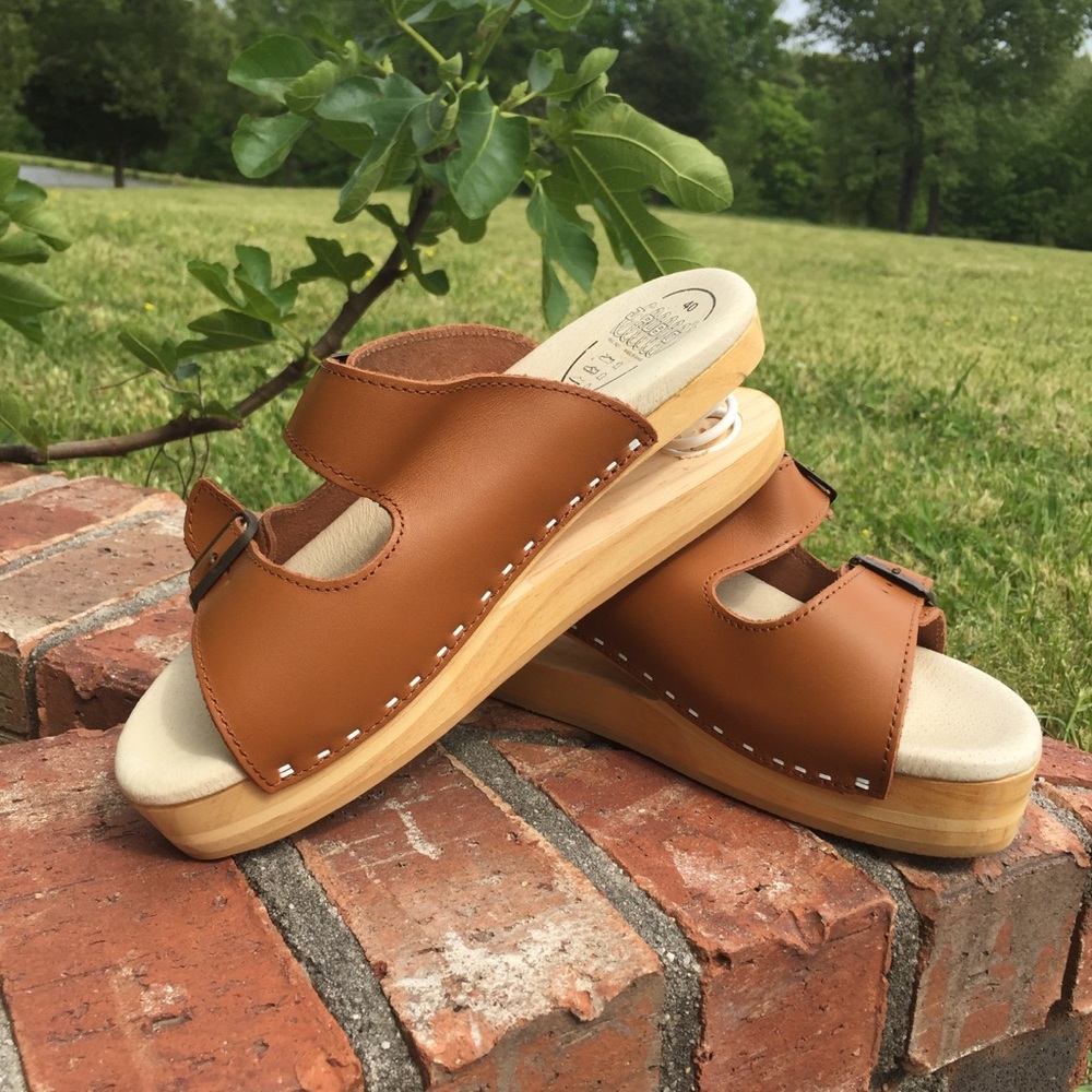 J. Rubio Wooden Platform Spring Coil Sandals 8